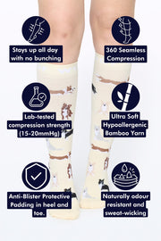 Border Collies Bamboo Compression Socks