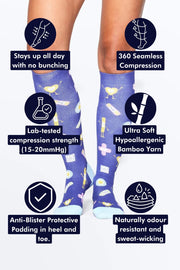 Boo Boo Buddies Bamboo Compression Socks