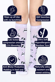 Onigiri Panda Bamboo Compression Socks