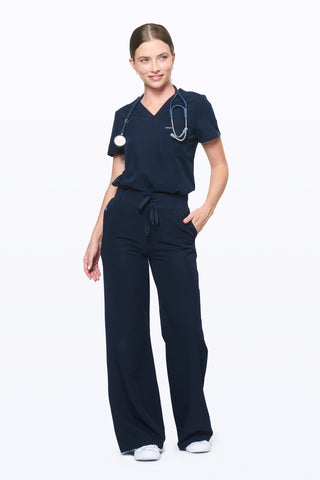 Women's High-Wasted Flare Scrub Pants