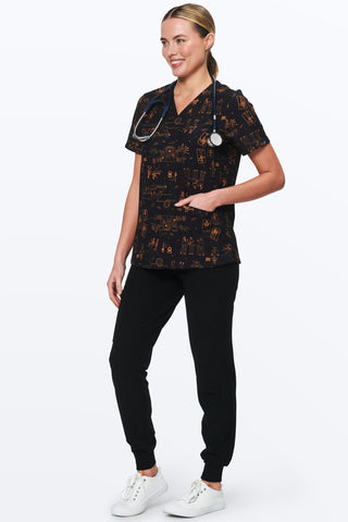 Haunted Hospital Women’s 3-Pocket Scrub Top