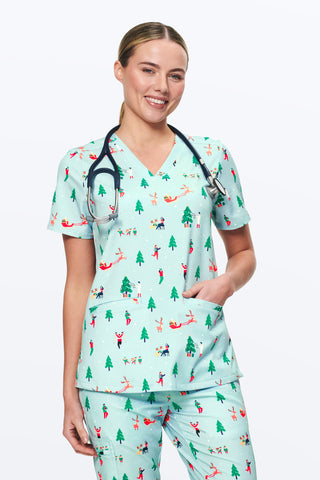 Ho Ho Hospital Women’s 3-Pocket Scrub Top